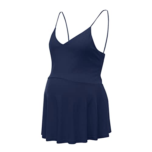 Blusa feminina para gestantes, sem mangas, gola V, para gestantes, com ombro vazado, para gestantes,