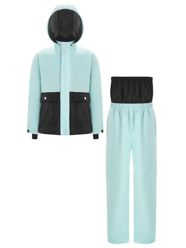 Kids Winter Snowsuit Windproof Girls Snowmobile Snowboarding Thick Warm Coat and Pants Ski Suit3