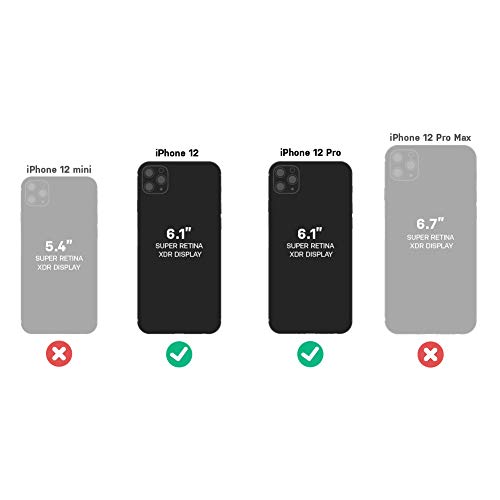 OtterBox iPhone 12 & iPhone 12 Pro Symmetry Series Case - Moon Walker (Frost White/Silver MET/Moonwalker Graphic), Ultra-Sleek, Wireless Charging Compatible, Raised Edges Protect Camera & Screen