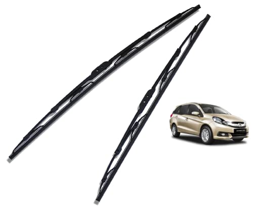 Image of Euro Care Metal Type Wiper Blade Compatibility with Mobilio Windshield Car Wiper Blade Size D-22,P-16