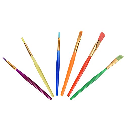 6 uds brocha de repostería, brocha para hornear, brocha para hornear, decoración de galletas de azúcar y Chocolate, juego de pinceles, suministros de decoración de galletas