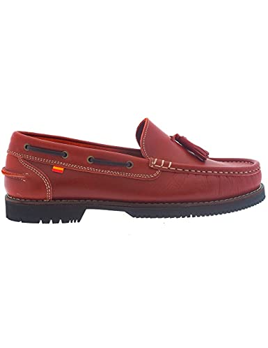 La Valenciana Nuevo Zapatos náuticos Tipo Apache Unisex Montijo Rojo - Color - Rojo, Talla - 45