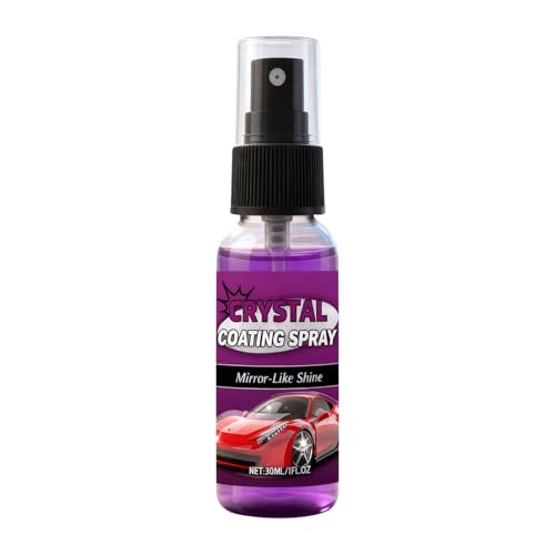 GjnjfdF Spray Per Rivestimento Auto | 30ML Detergente Per Dettagli Senza Acqua - Spray Per Veicoli,Per Protezione Vetri Vernice Esterno Veicolo Pneumatici Fari Parabrezza Per Interno Ed