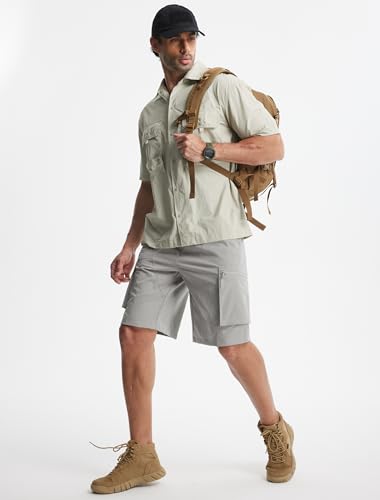Image of Libin Men's Shorts Casual All Day Comfy Quick Dry Lightweight Cargo Hiking Shorts Breathable Outdoor Sports Travel