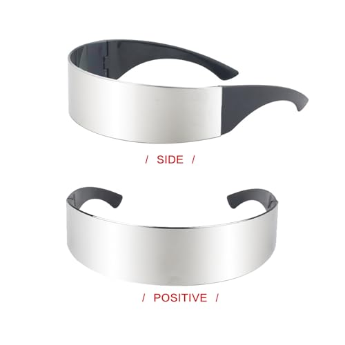 12 pcs 80s Cyber Visor Sunglasses,Futuristic Cyclops Cyberpunk Visor Sunglasses,Punk Future Style Cosplay,Future Costume Futuristic Wrap Visor Sun Glasses for Men Women3