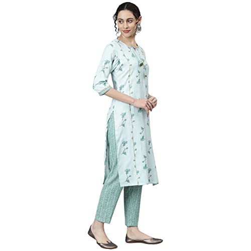 Image of NAINVISH Cotton Blend Kurti Kurta Pant for Womens | Kurtas Pant for Women | Womens Kurta Kurti Set | Best Kurtas Set for Women