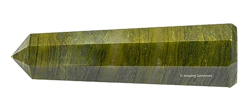 Image of Amazing Gemstone Vesuvianite Crystal Towers - Natural Healing Crystal Point Obelisk for Reiki Healing and Crystal Grid (2 inch to 3 inch Inch)