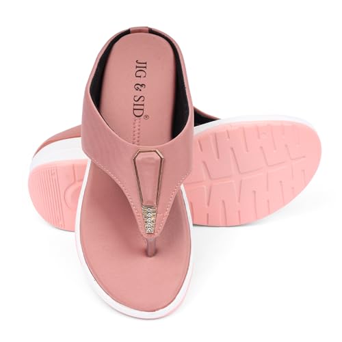 Image of JIG & SID Women & Girls Flip-Flops Slippers Light weight, Soft Footbed, Comfortable & Stylish Wedges Slip On Slipper For Casual Wear & Formal Wear (J S 110645)