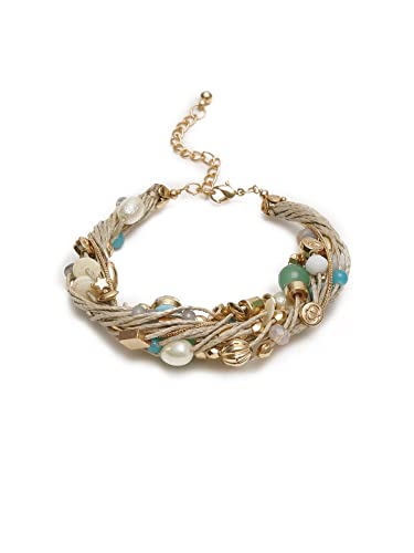 multi charm jute glass bead bracelet (B0B6879VRW) Amazon Price History, Amazon Price Tracker