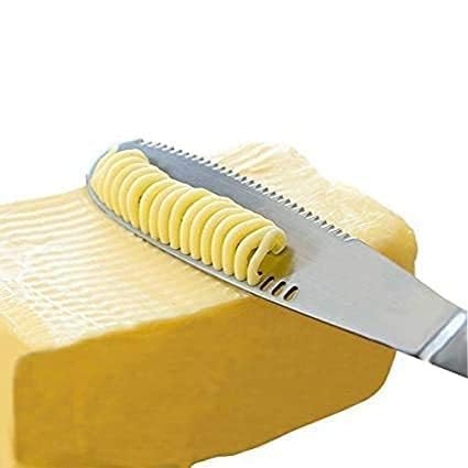 Vital Creations Butter Knife Stainless Steel Spreader Cake with Edge for Kitchen Use - Silver,Set of -1 (Butter Knife)