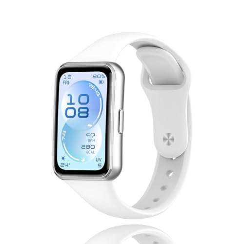 [MELEJIA] For HUAWEI Band 11 / HUAWEI Band 11 Pro �o���h �����x���g �ւ��x���g �V���R���� �ʋC�� �_�炩�� �h�� �y�� ���߉\ ��t�ȒP �j�����p (�z���C�g)