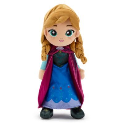 Disney Store Official Anna Soft Toy Doll, Frozen Plush Figure with Braided Hair & Satin Dress, 35cm