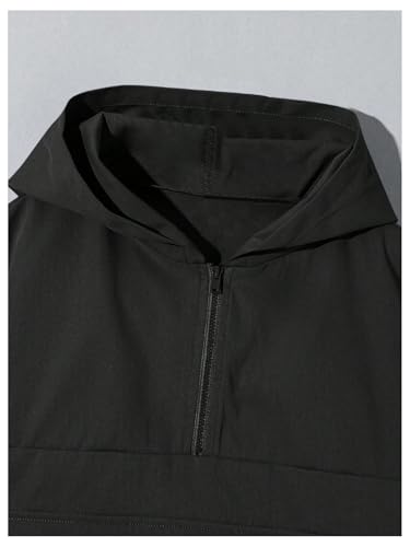 SweatyRocks Boy's Half Zip Pullover Hoodie Long Sleeve Loose Sports Jacket with Pockets3