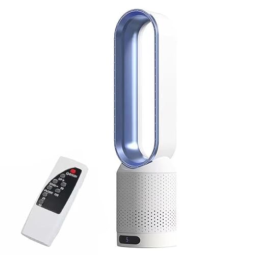 Ventilador de torre sin aspas purificador de aire,ventilador de torre sin hojas,ventilador de pie oscilante 90° con remoto,8 velocidades,temporizador 120 minutos,pantalla táctil LED,22 pulgadas