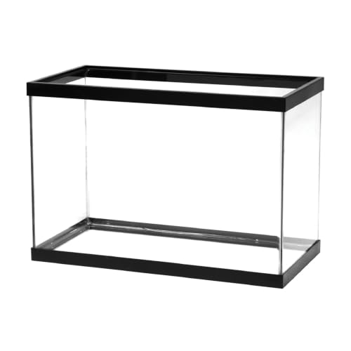 Aqueon Standard Glass Rectangle Aquarium Tank 20 Gallon High Fish Tank High-Clarity Glass Construction Freshwater & Saltwater Compatible Black Trim 25 x 13.25 x 17.25