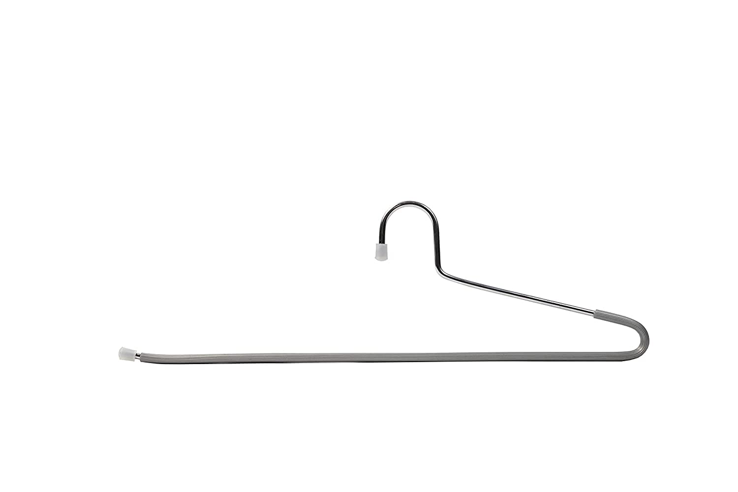 Amenshree 12 Saree Hangers for Wardrobe, Pants and Sarees - Pack of 12 Anti-Slip PVC Grey Hangers (Iron)