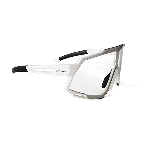 Brown Labrador Gafas fotocromaticas Ciclismo, Running Trail Running, BTT, Triatlon para Hombre y Mujer (White - WB)