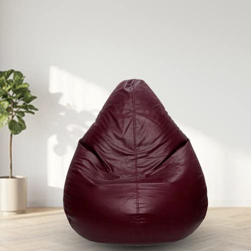 GUNJ XXL Tear Drop Bean Bag Cover (Without Beans) (Maroon)-image-33