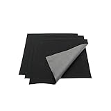 YNAK ウェットスーツ マリンウェア 補修 メンテナンス 用 強力 シームテープ シート型 アイロン接着 ジャージ 弾力性 旧パッケージ 3枚セット 幅20cm×長さ20cm (ブラック)