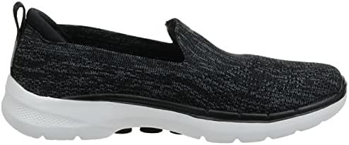 Skechers Women's GO Walk 6-Valerie Sneaker, Black/Gray, 7 | Image 3
