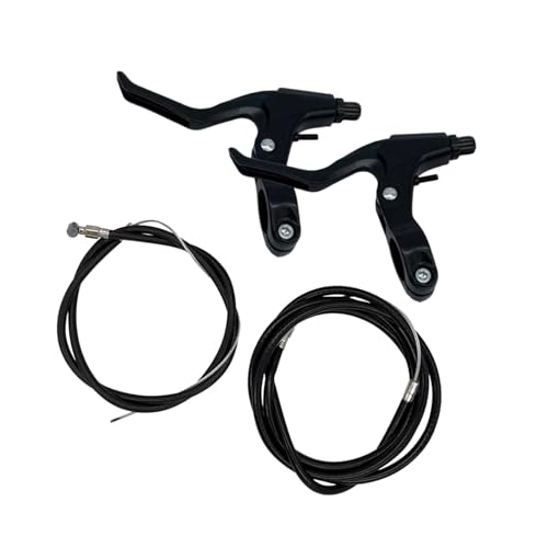 PEWETE 自転車ブレーキレバー2個、頑丈なブレーキワイヤー、ロードバイク用ブレーキアクセサリー, 黒