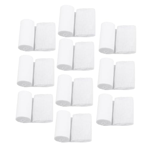 TEHAUX 10 piezas rollos de gasa 8x600cm venda compresiva desechable para primeros auxilios, cuidado de heridas y entrenamiento deportivo