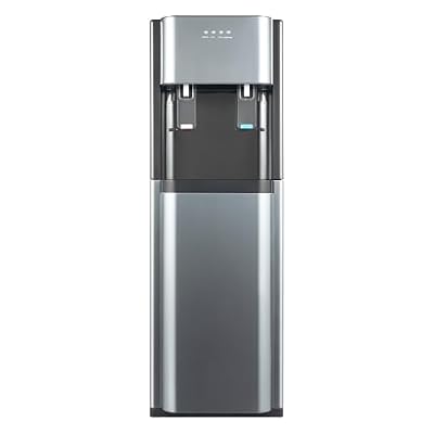 Bottom Loading Water Dispenser with Heating & Cooling - 110V Instant Hot/Cold Water for 3 or 5 Gallon Bottles, Energy-Efficient, Child Safety Lock & Anti-Scalding Design Stainless in Gold/Gray. (Gray)