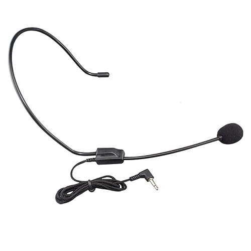 VANZACK 3Piezas Micrófono de Portátil con Cable Amplificador de Voz de Clases y Presentaciones Ligero y Duradero