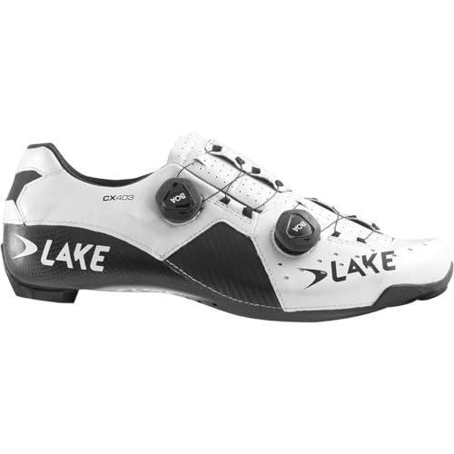 Lake CX403-W, Mocassino Donna, White Black, 36 EU