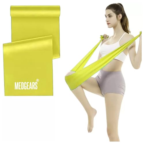 Image of Medgears Fitness Band for Beginner Light Exercise Band - 5 Feet Each (Yellow)