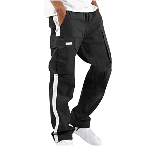 Cargohose Herren Regular Fit Freizeithose Baumwolle Lange Einfarbig...