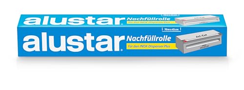 Alustar Rollo de Repuesto para Dispensador de Acero Inoxidable, 45 x 70M, Papel de Aluminio...