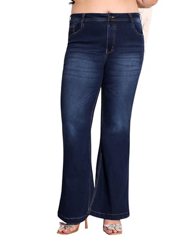 Image of Miss Chase A+ Women's High Rise Regular Stretchable Denim Bootcut Shaping Jeans
