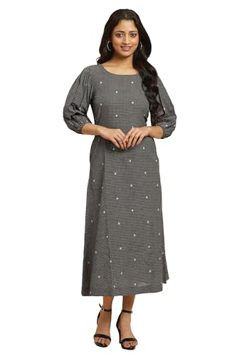 Robe western en coton noir à pois idéale pour vos sorties d'été en ville