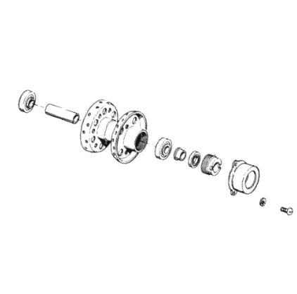 Amazon.co.jp: ミッドスター ハブ ASSY 1967年以降 油圧 ドラム