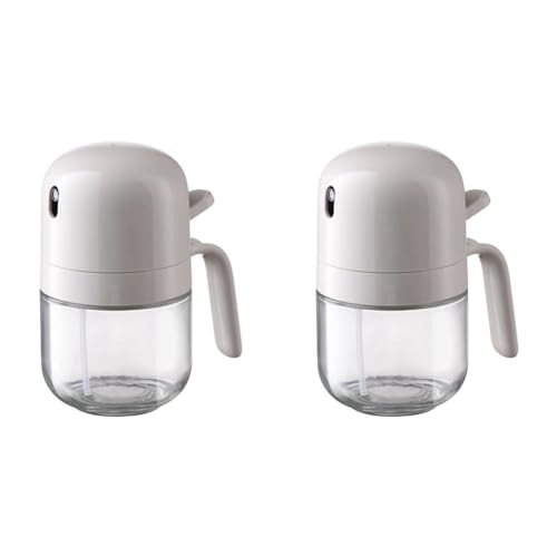 Flaroey Pulverizador de aceite de cocina olla para aceite de vidrio de cocina botella aceite con apertura y automático botella condimento a prueba de fugas para uso doméstico