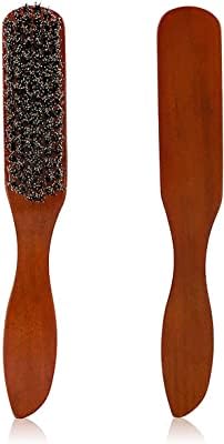 Hoxfly Bartbürste, Haarbürste, Professionelle Bambus Paddel Bürste, Herrenbürste mit Wildschweinborsten, Auskämmbürste, Professionelle weichen Haarbürste, Bartpflegebürste, Hair Brush, Beard Brush