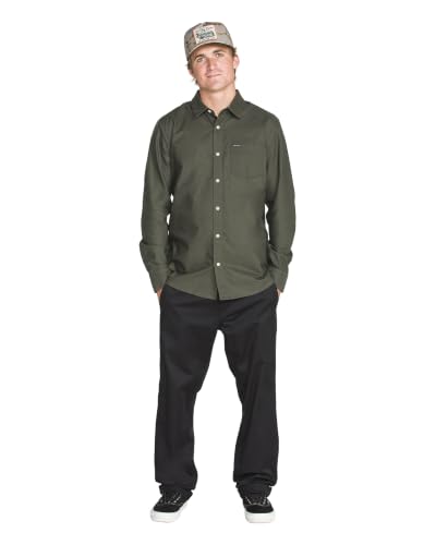 Image of Volcom Men's Long Sleeve Woven Button-up Shirt, Casual Or Dress Shirt for Work & Everyday Wear