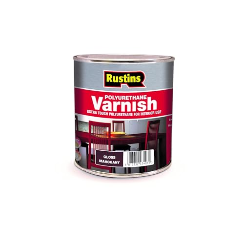 RUSTINS POGM500 500ml Poly Varnish - Gloss Mahogany