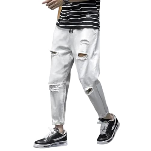 Men Jeans Harem Streetwear Trousers Wide Leg Cowboy Pants