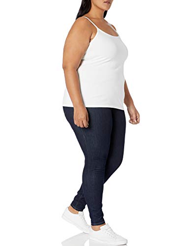 Image of Amazon Essentials Women's Fitted Tank Top Camisole Undershirts, Plus Size, Pack of 2