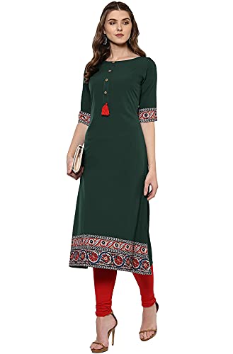 Image of ALC Creation Women's Crepe Printed A-Line Kurti