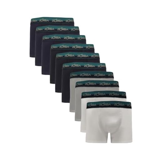 Kit 10 Cuecas Zorba Boxer Max Algodão 702 Pto/Mho/Graf/Bco - XG