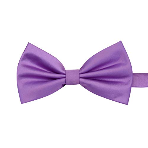 Image of GUSLESON Men's 3-pc Solid Color Bow Tie Gift Set - Double‑Fold Pre-Tied Bow Tie, Pocket Square, Cufflinks - Wedding Formal Party