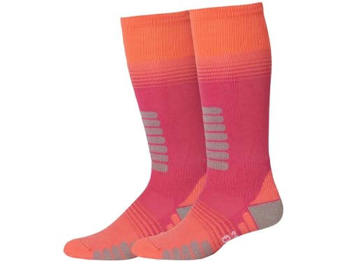 Eurosock Womens Ski Supreme 2-Pack Pink/Lava Small