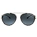Versace VE 2232 143887 Black Metal Aviator Sunglasses Grey Lens