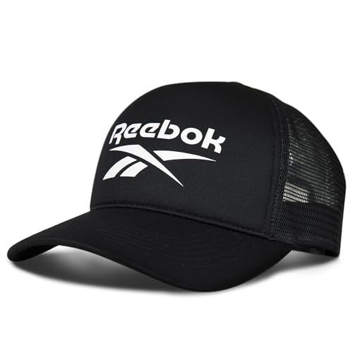 Reebok Trucker Mesh-Back Cap with Adjustable Snapback for Men and Women (One Size Fits Most) Baseball