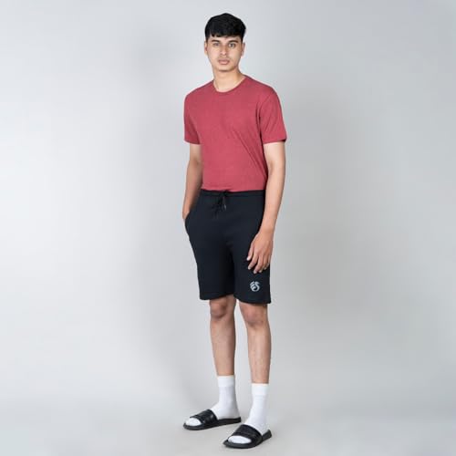Image of Men's Solid Slim Fit Casual Shorts for Casual Wear | Stretchable Cotton Comfort Fit and High Performance for Everyday Wear | Running /Gyming Athleisure Shorts