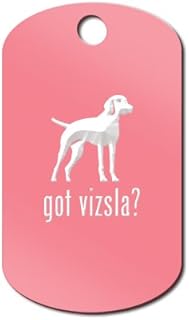 Mister Petlife Got Vizsla Engraved Keychain/GI Tag Hungarian Pink