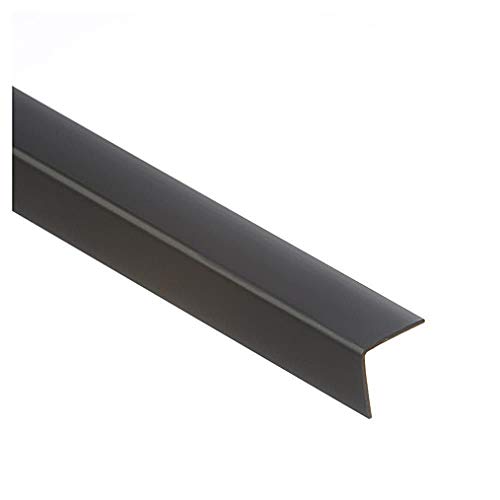 Cezar PVC Corner Angle Trim – 10 × 10 mm to 50 × 50 mm - Black Wall Guard Edge Protector - Impact-Resistant 2.5m Length TMW Profiles (15mm x 15mm x 2.5M)